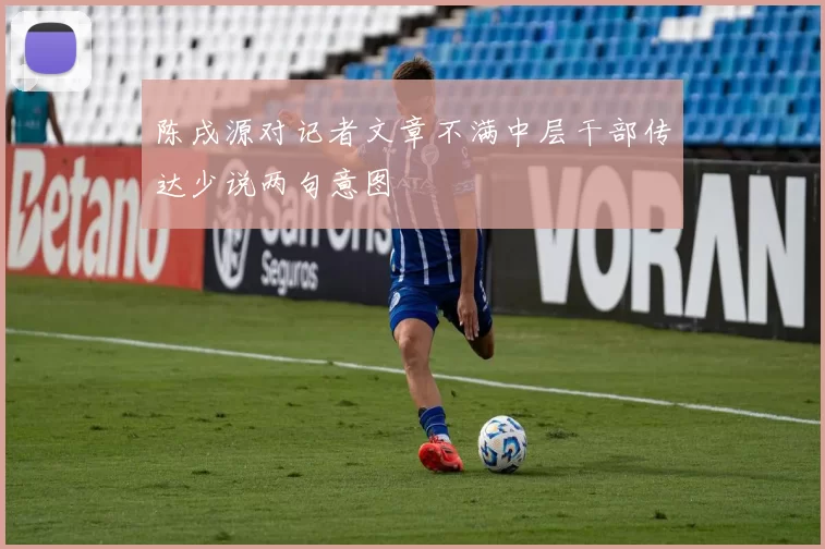 陈戌源对记者文章不满中层干部传达少说两句意图